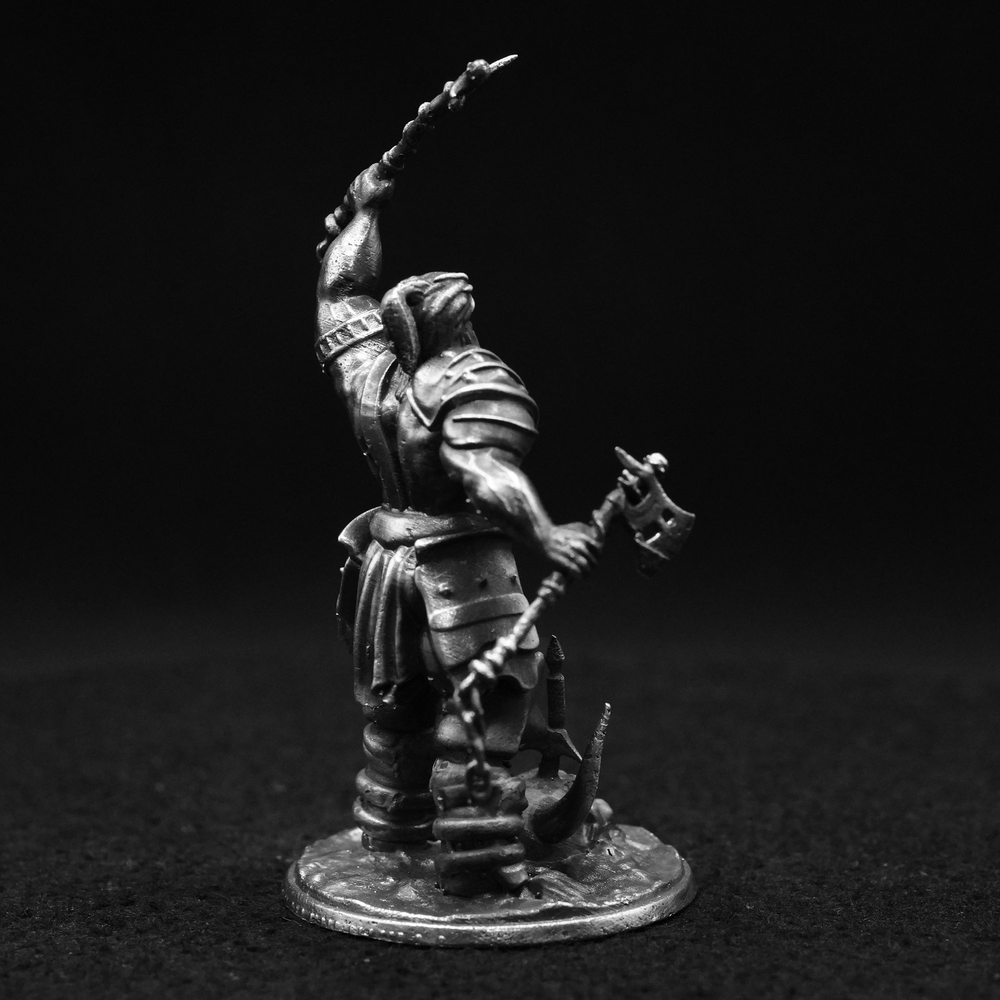 Berserker Viking hand-poured 999+ silver statue by Gold Spartan