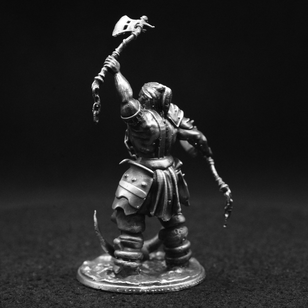 Berserker Viking hand-poured 999+ silver statue by Gold Spartan