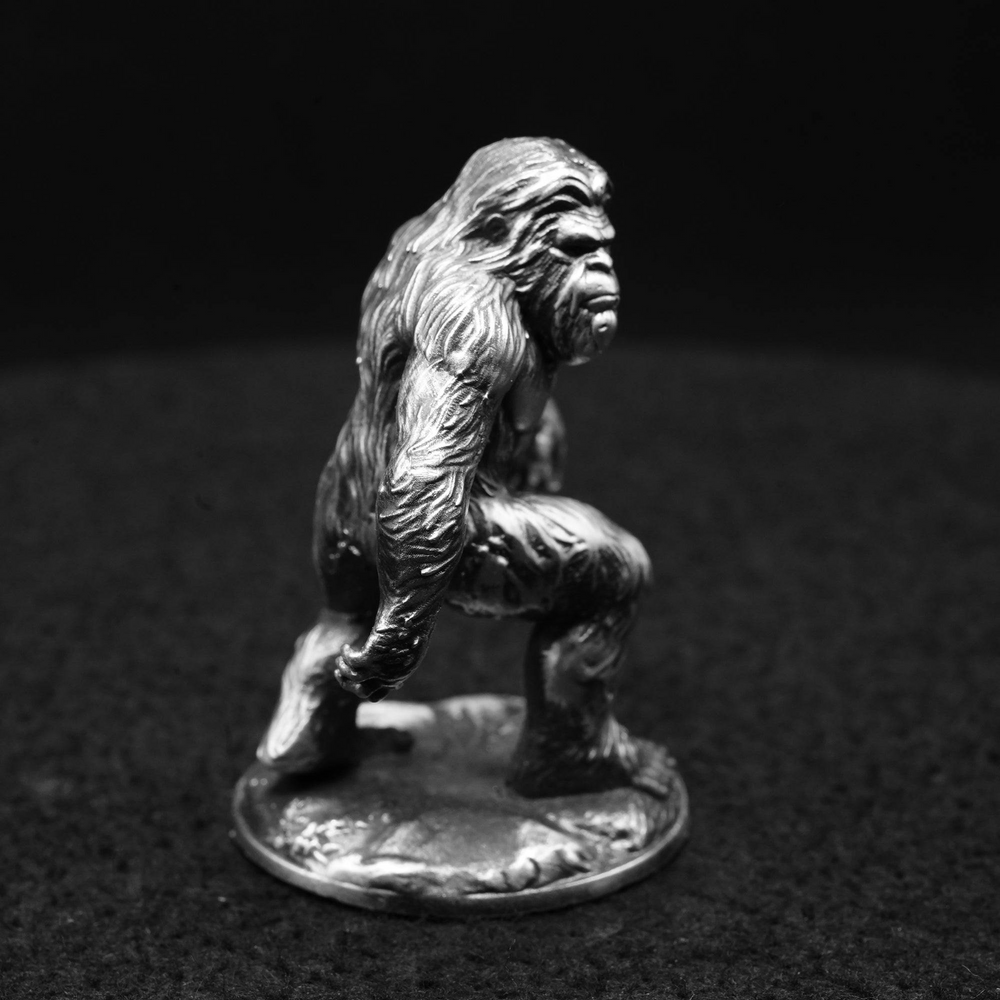 Bigfoot hand poured 999 silver statue collectible by Gold Spartan