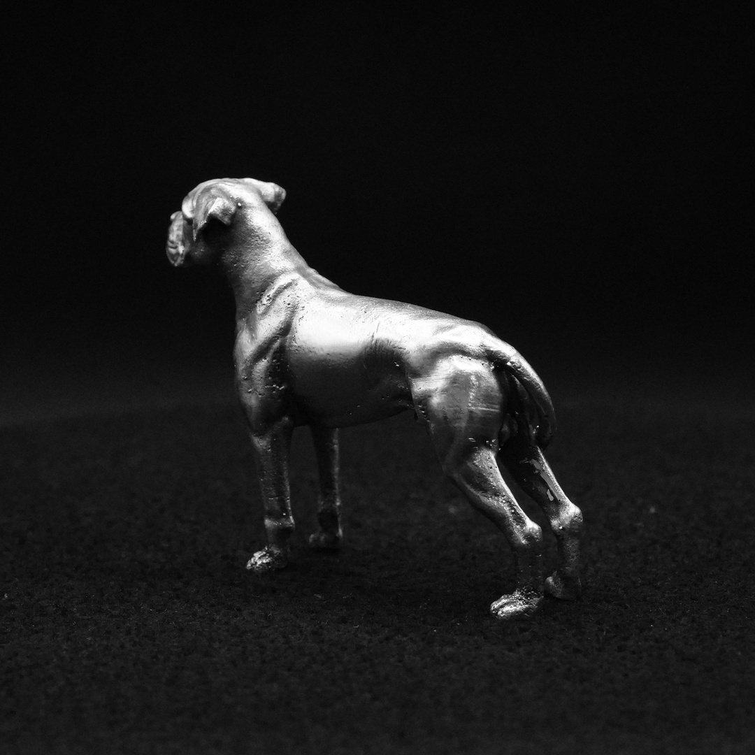 Boxer hand poured 999 silver statue collectible by Gold Spartan