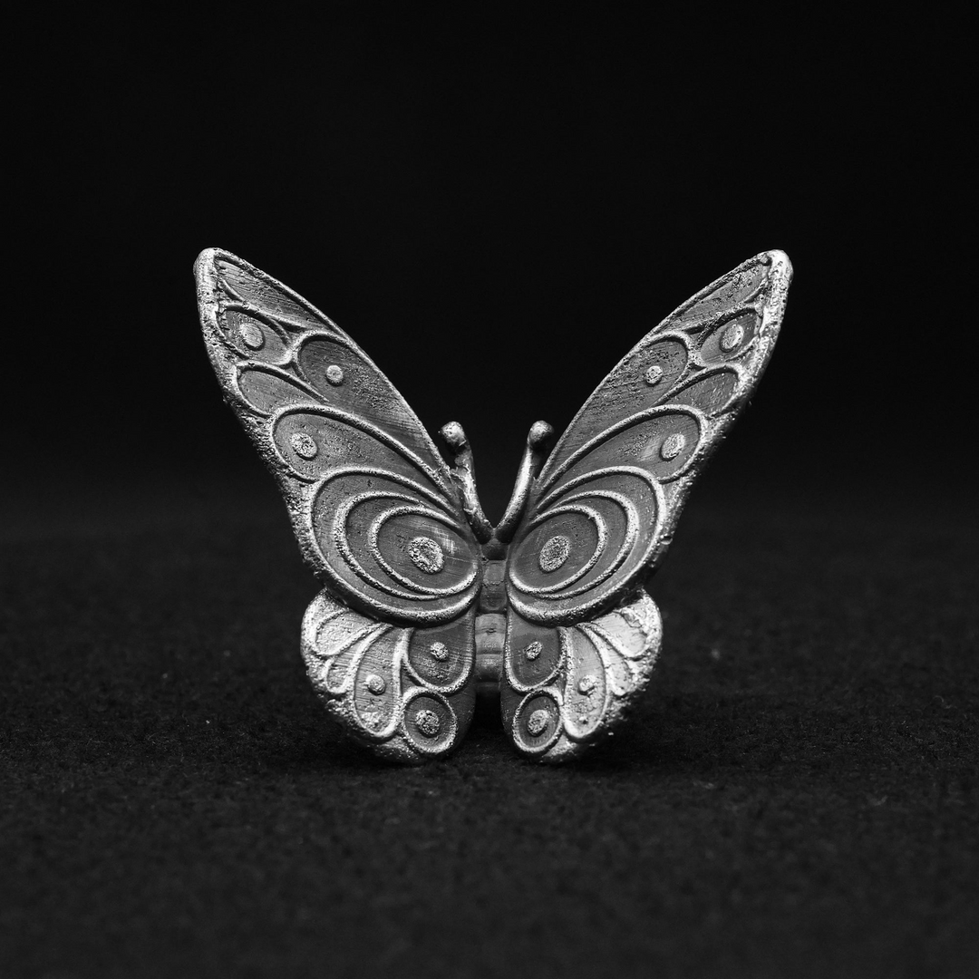 Butterfly hand poured 999 silver statue collectible by Gold Spartan