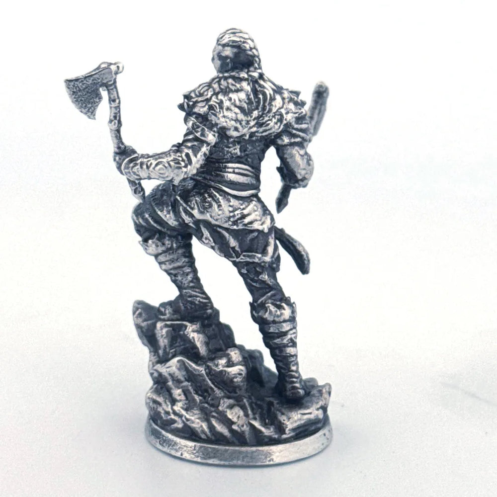 Viking hand-poured 999+ silver statue by Gold Spartan