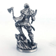 Viking hand-poured 999+ silver statue by Gold Spartan