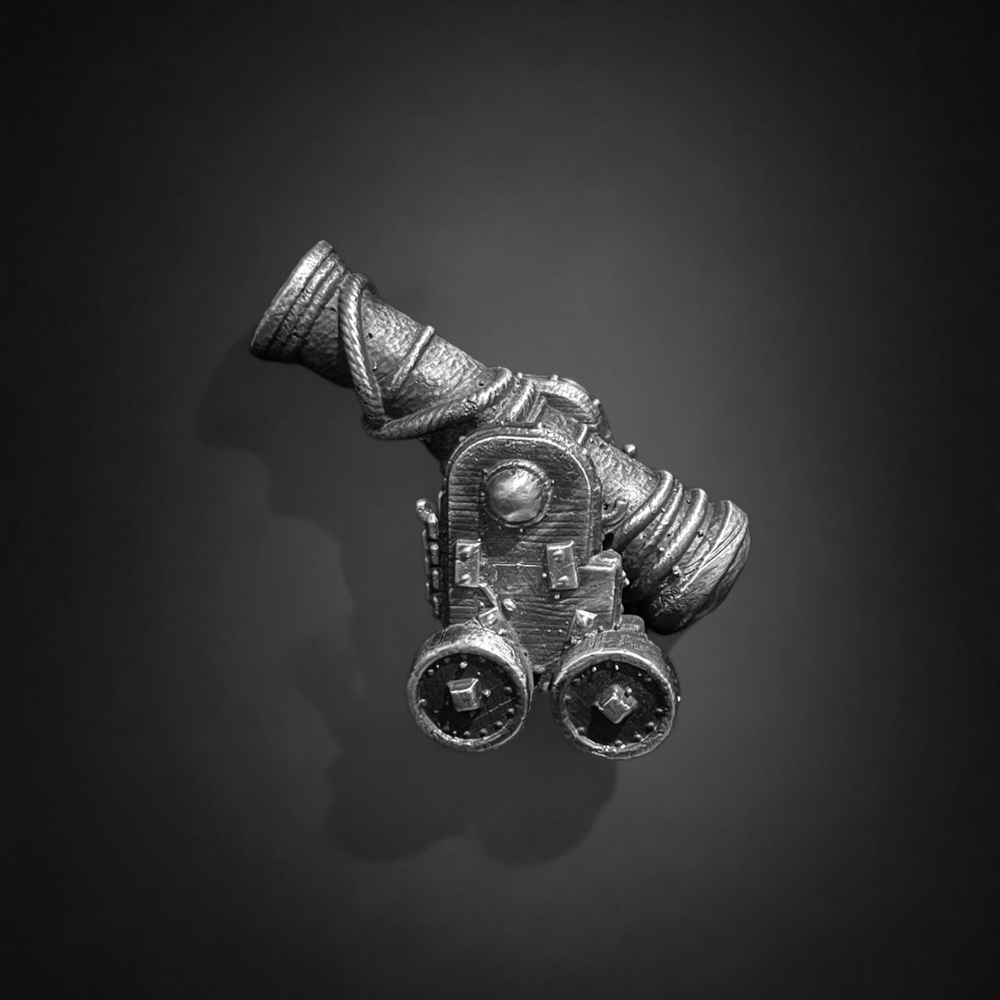 Cannon hand-poured 999+ silver statue by Gold Spartan