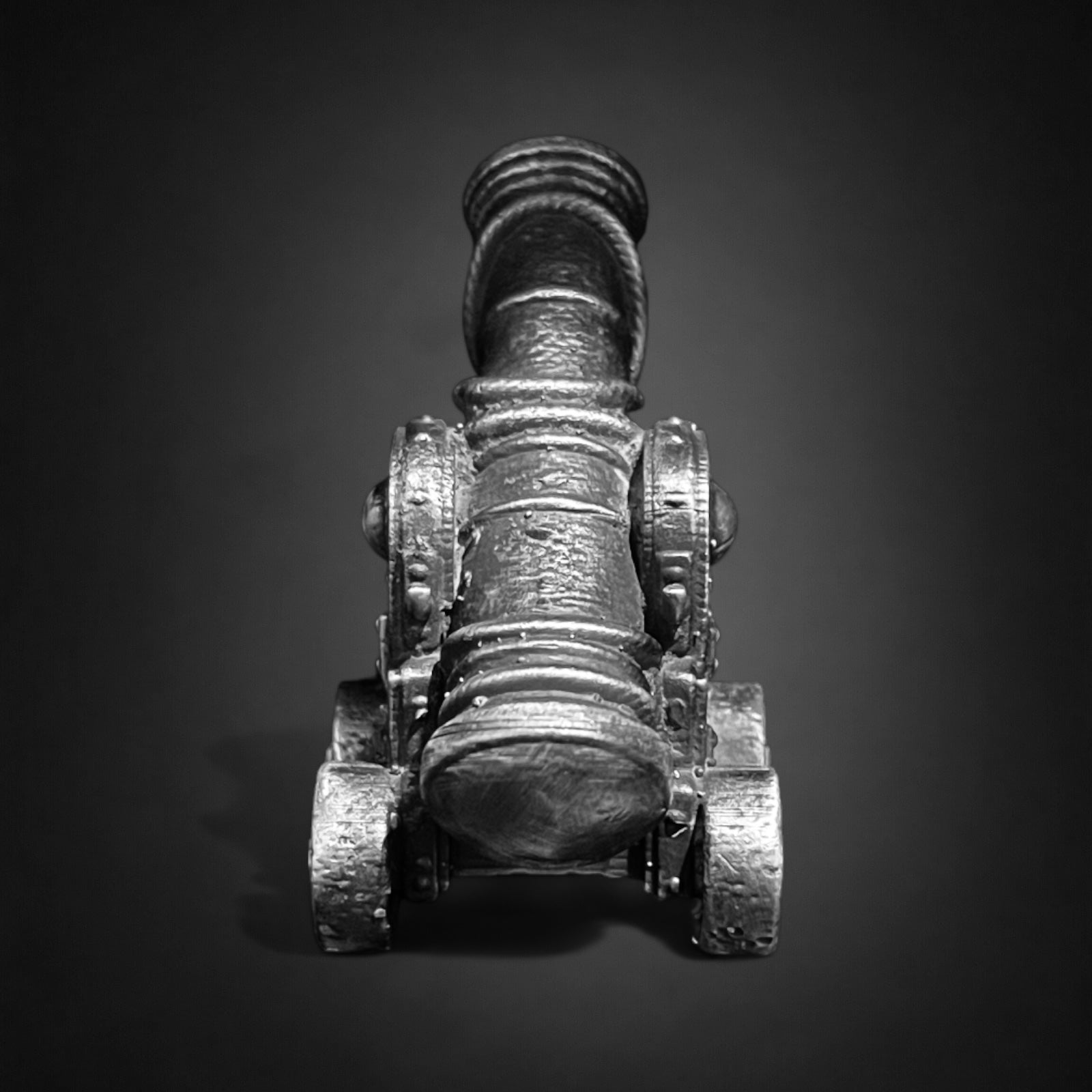 Cannon hand poured 999 silver statue collectible by Gold Spartan
