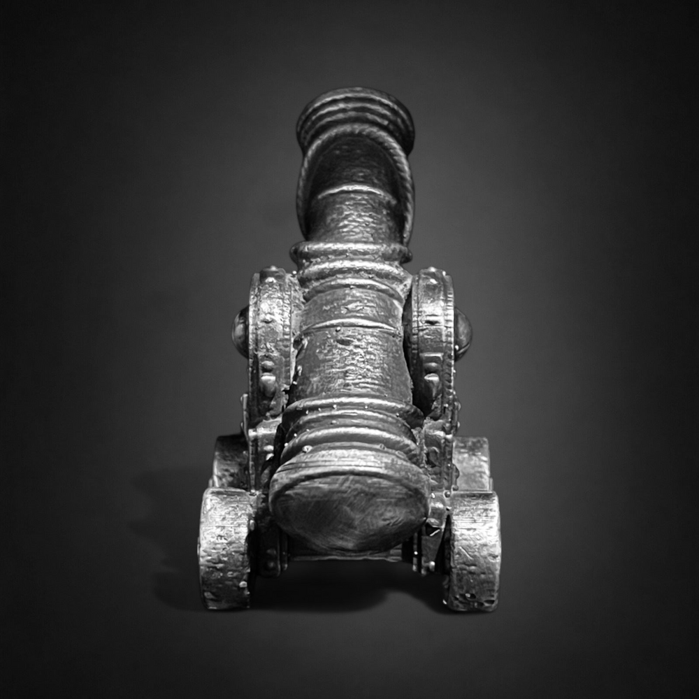 Cannon hand-poured 999+ silver statue by Gold Spartan
