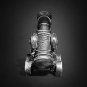Cannon hand-poured 999+ silver statue by Gold Spartan