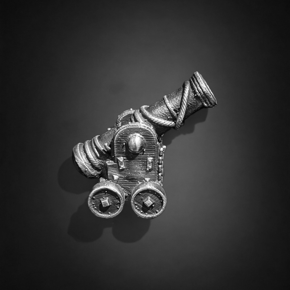 Cannon hand-poured 999+ silver statue by Gold Spartan