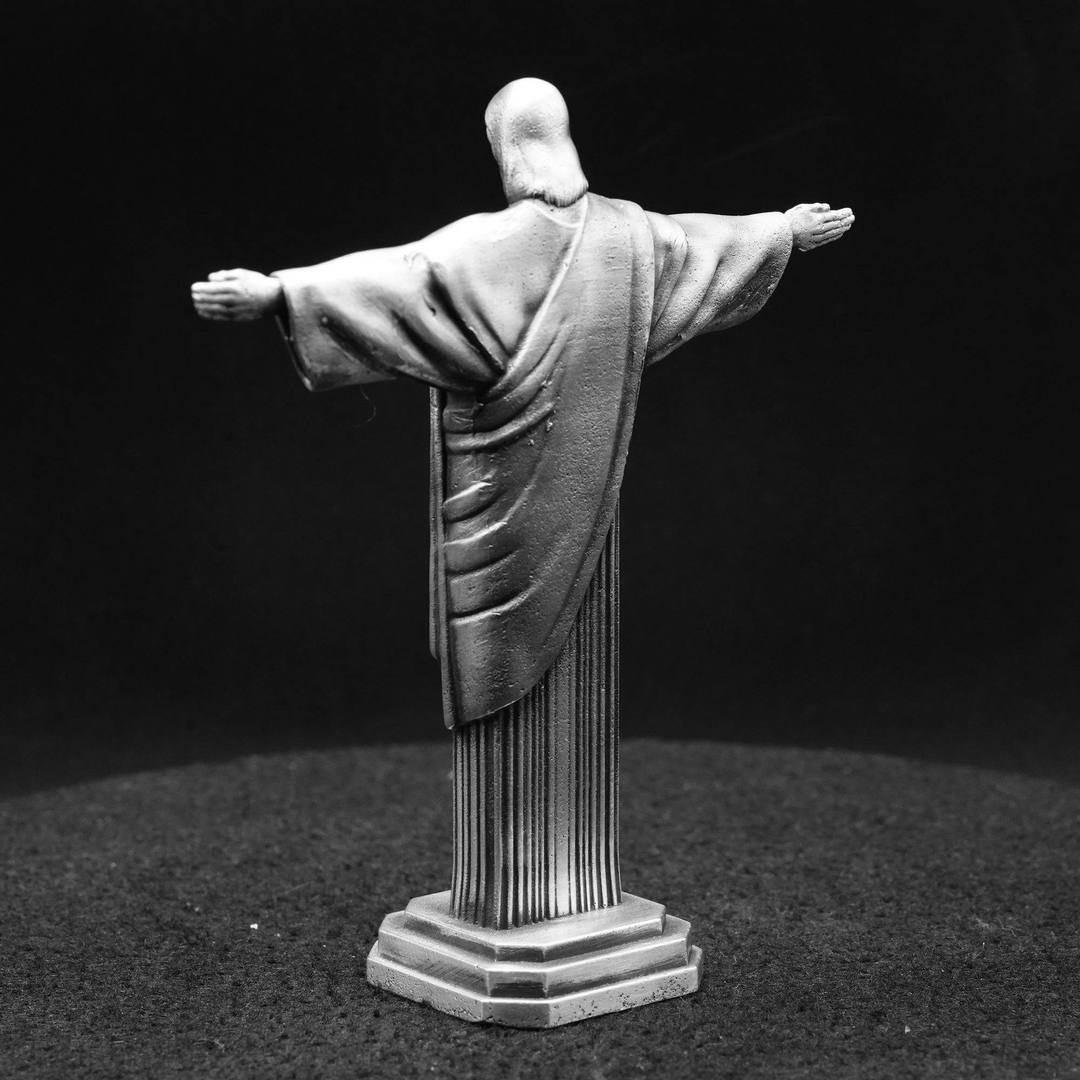 Christ the Redeemer hand poured 999 silver statue collectible by Gold Spartan