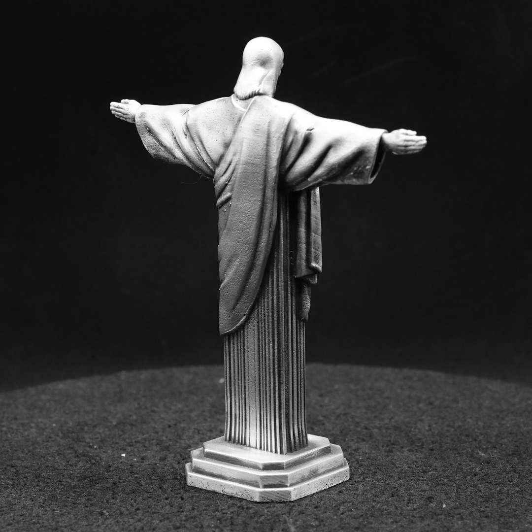 Christ the Redeemer hand poured 999 silver statue collectible by Gold Spartan