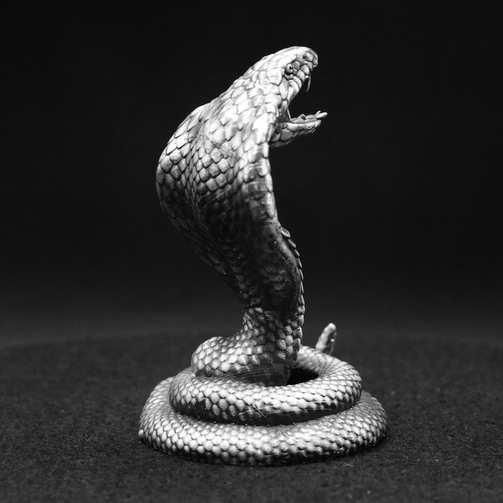 Cobra V2 hand poured 999 silver statue collectible by Gold Spartan