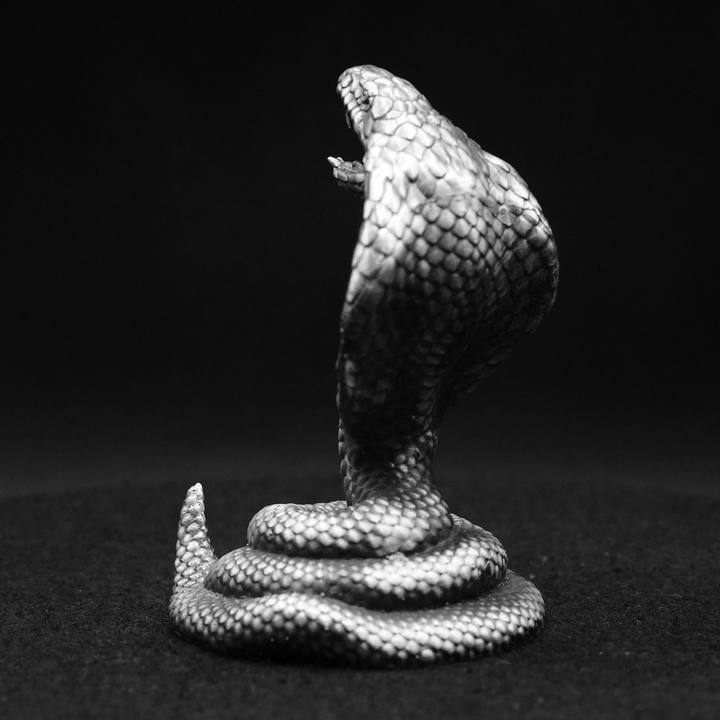 Cobra V2 hand poured 999 silver statue collectible by Gold Spartan