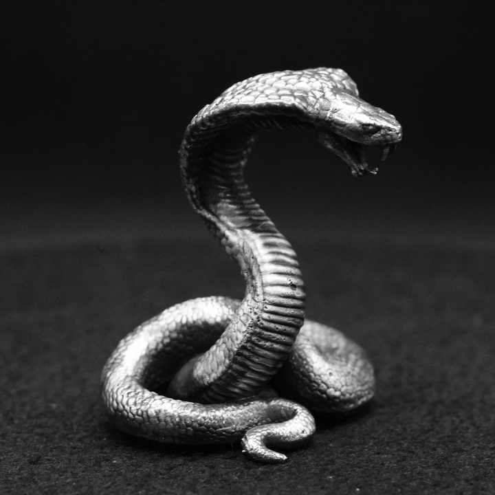 Cobra V3 hand poured 999 silver statue collectible by Gold Spartan