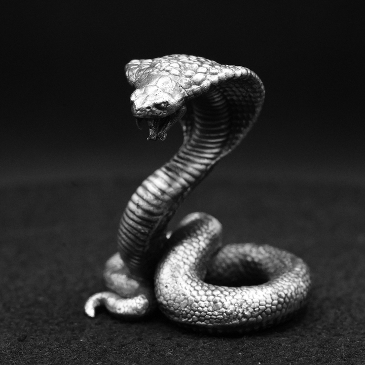 Cobra V3 hand poured 999 silver statue collectible by Gold Spartan