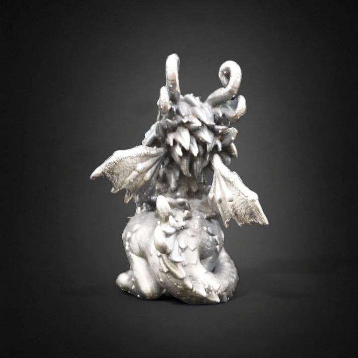 Cute Dragon hand poured 999 silver statue collectible by Gold Spartan