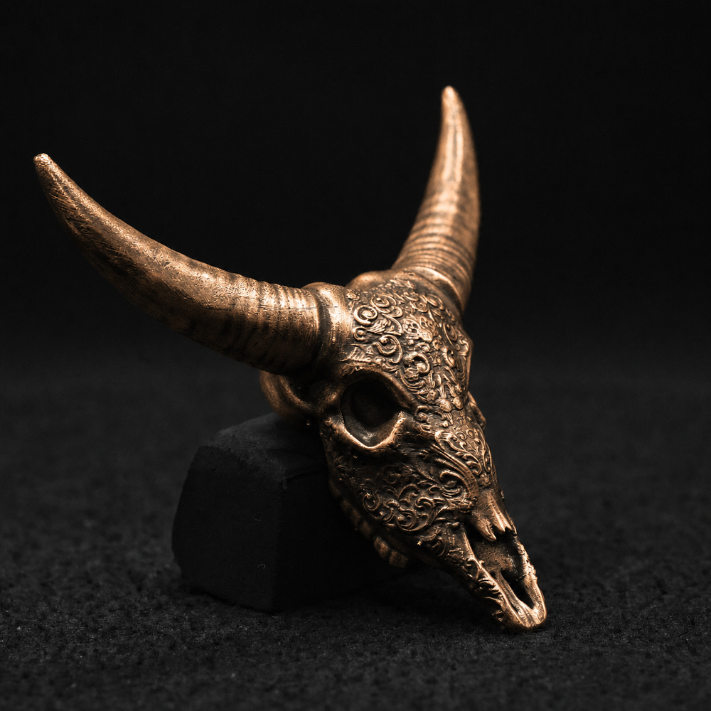 Decorated Longhorn Skull