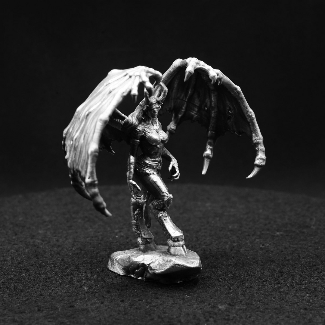 Demon Girl hand poured 999 silver statue collectible by Gold Spartan