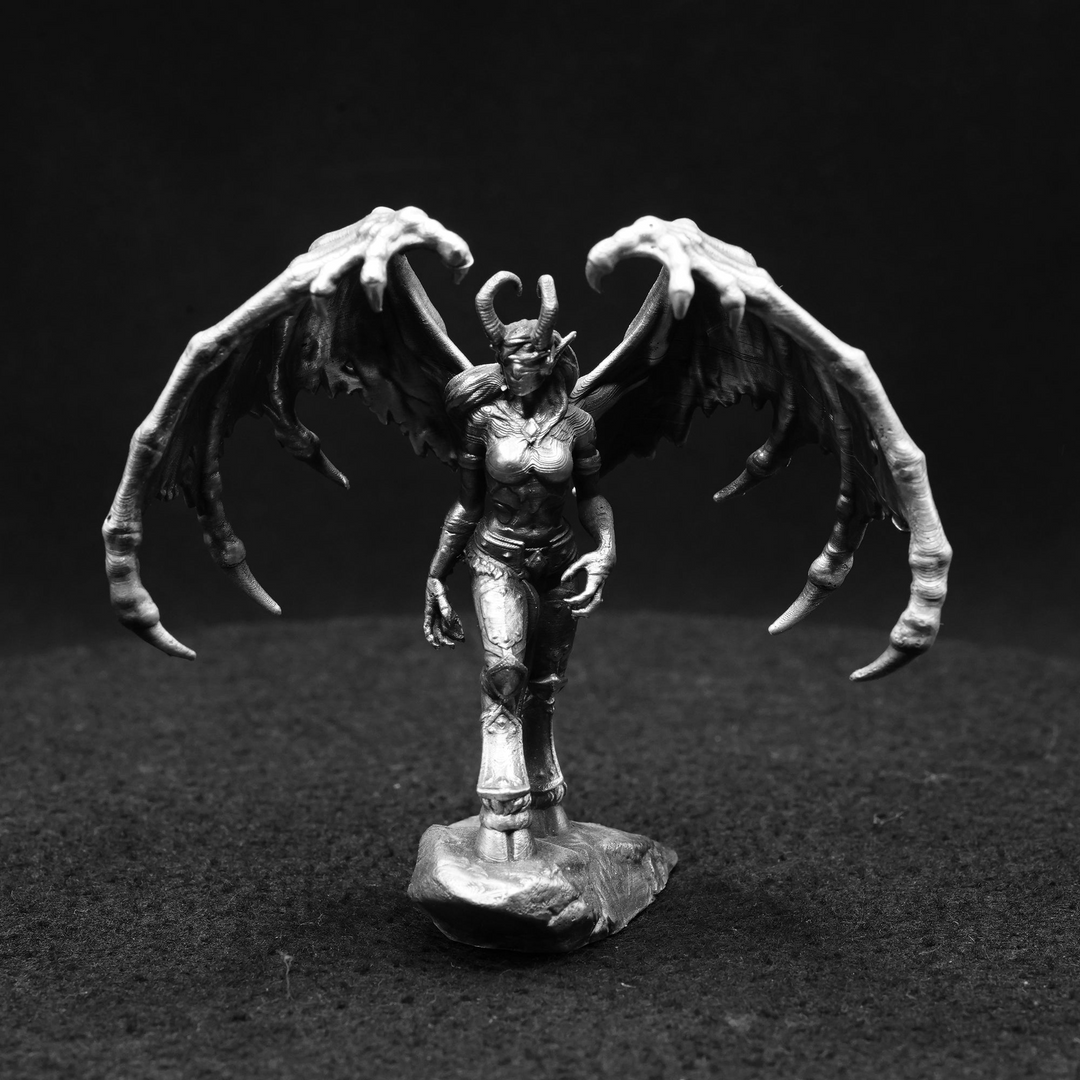 Demon Girl hand poured 999 silver statue collectible by Gold Spartan