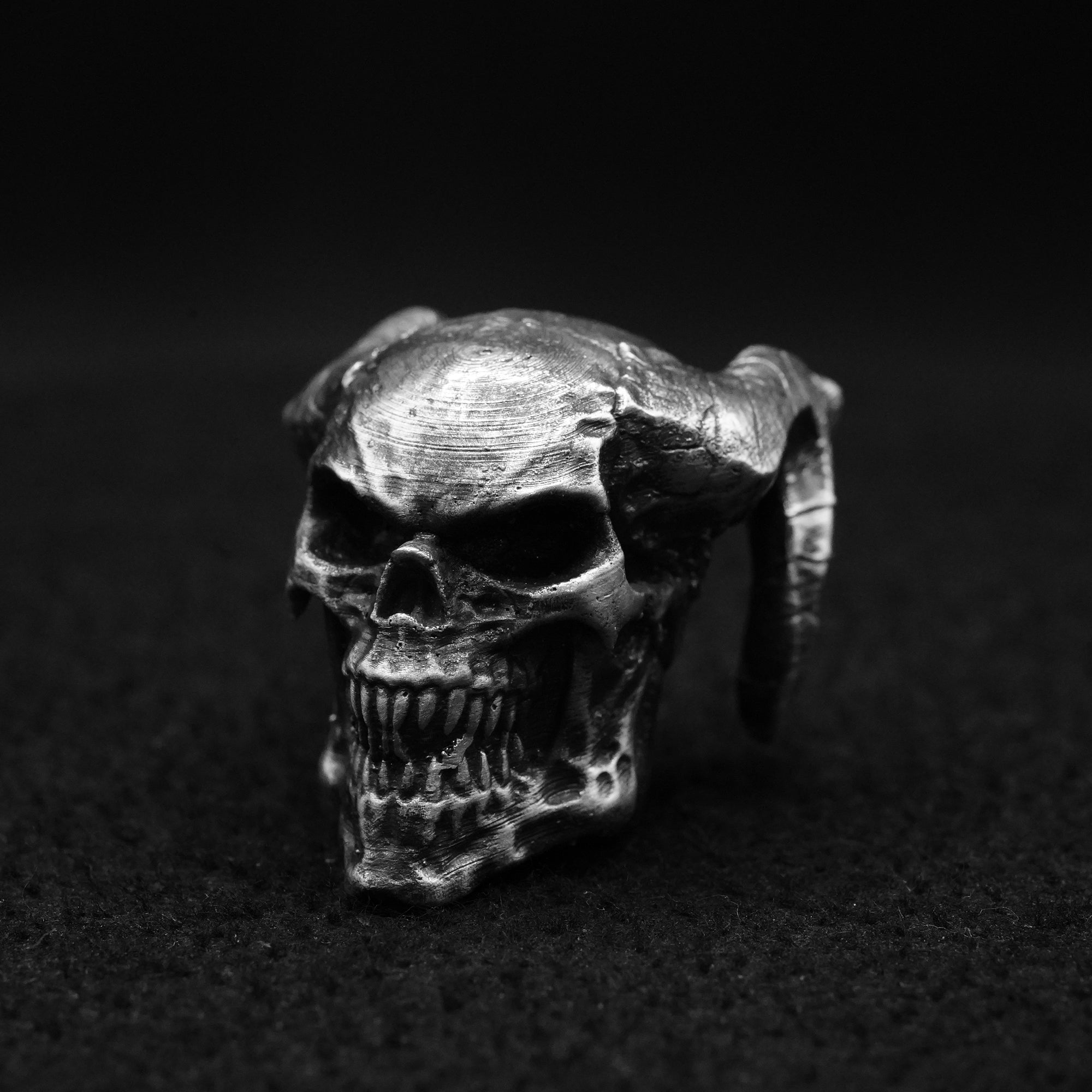 Demon Skull hand poured 999 silver statue collectible by Gold Spartan