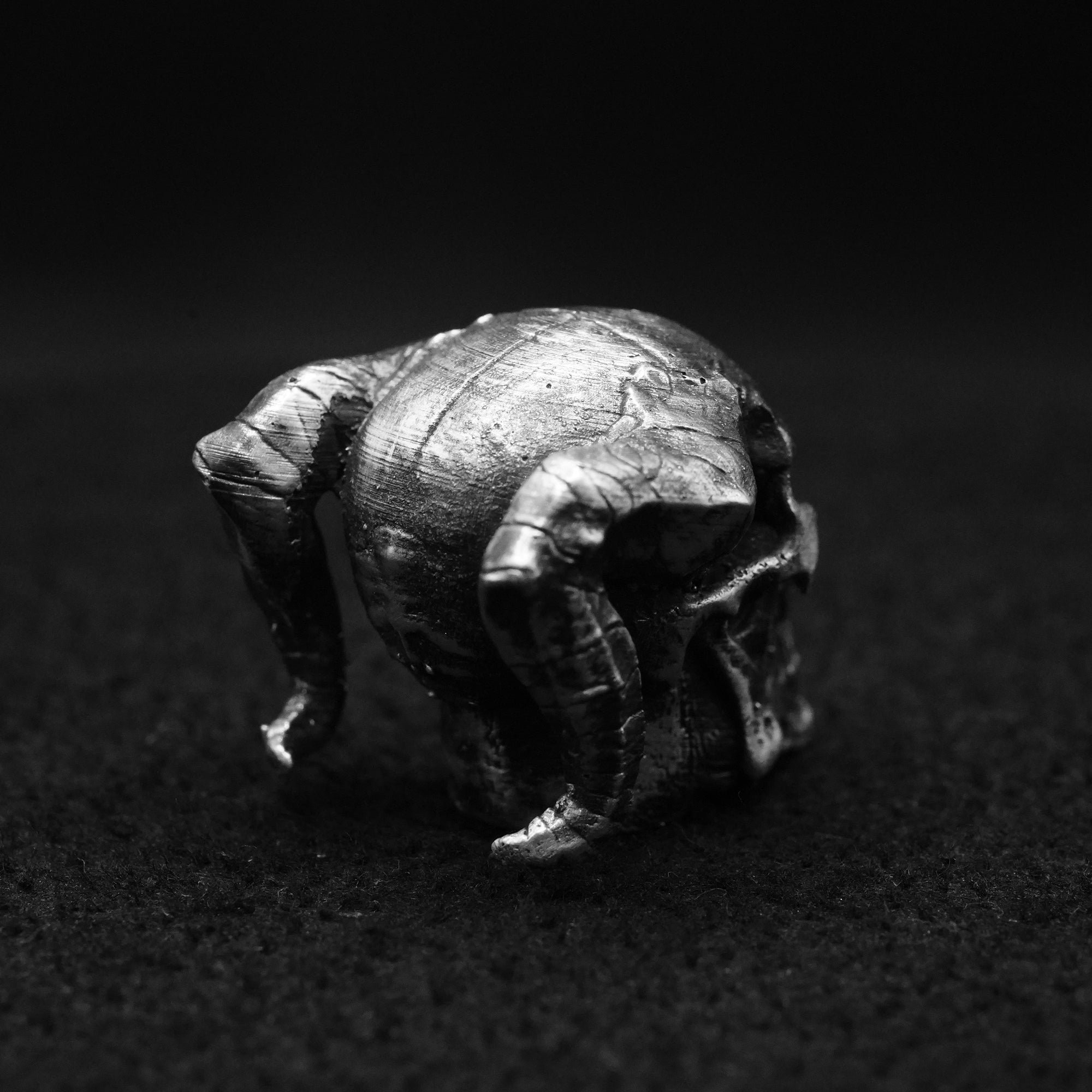 Demon Skull hand poured 999 silver statue collectible by Gold Spartan