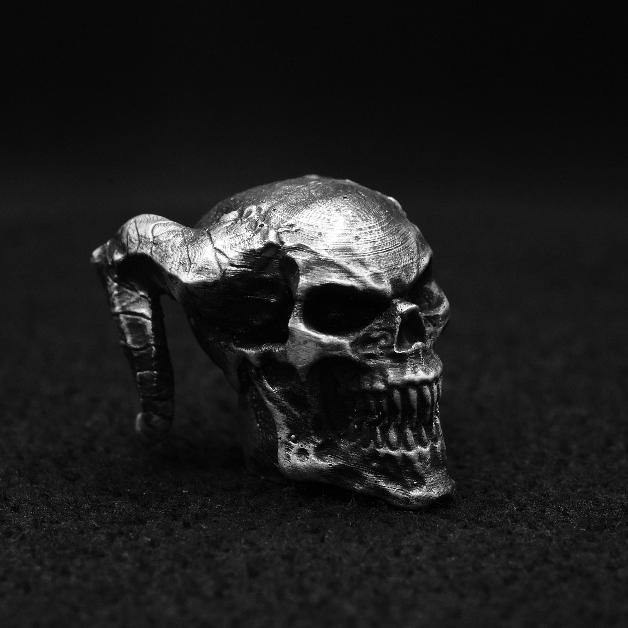 Demon Skull hand poured 999 silver statue collectible by Gold Spartan