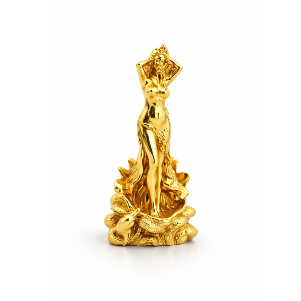 Aphrodite hand-poured 999+ silver statue by Gold Spartan
