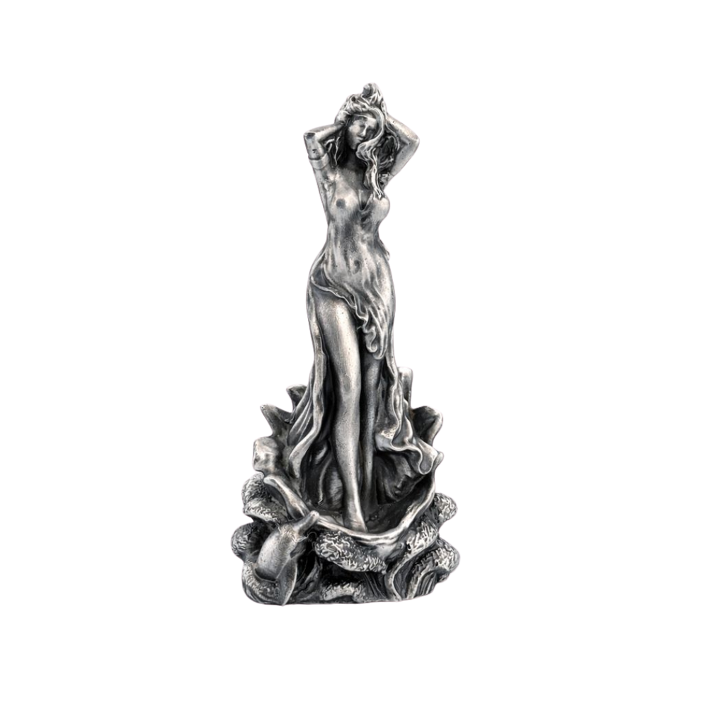 Aphrodite hand-poured 999+ silver statue by Gold Spartan