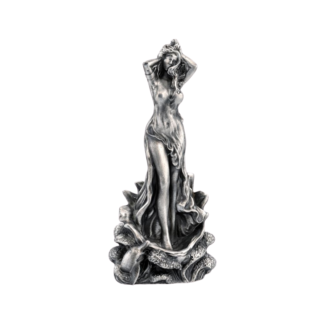Aphrodite hand-poured 999+ silver statue by Gold Spartan