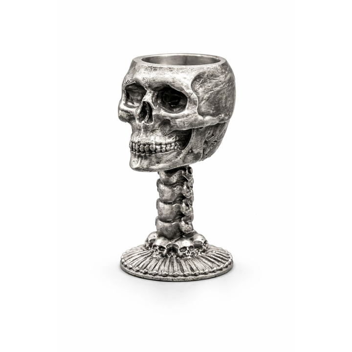 Skull Chalice hand-poured 999+ silver statue by Gold Spartan