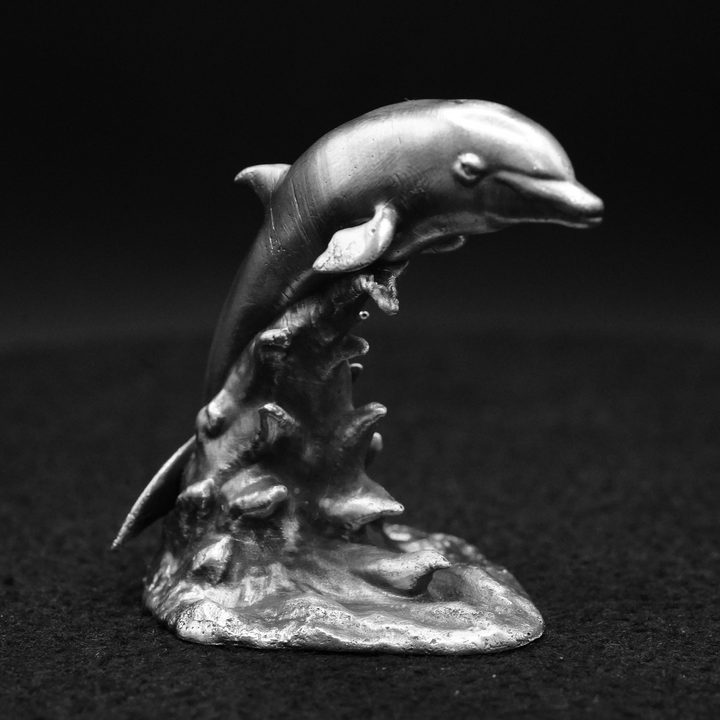 Dolphin V2 hand poured 999 silver statue collectible by Gold Spartan