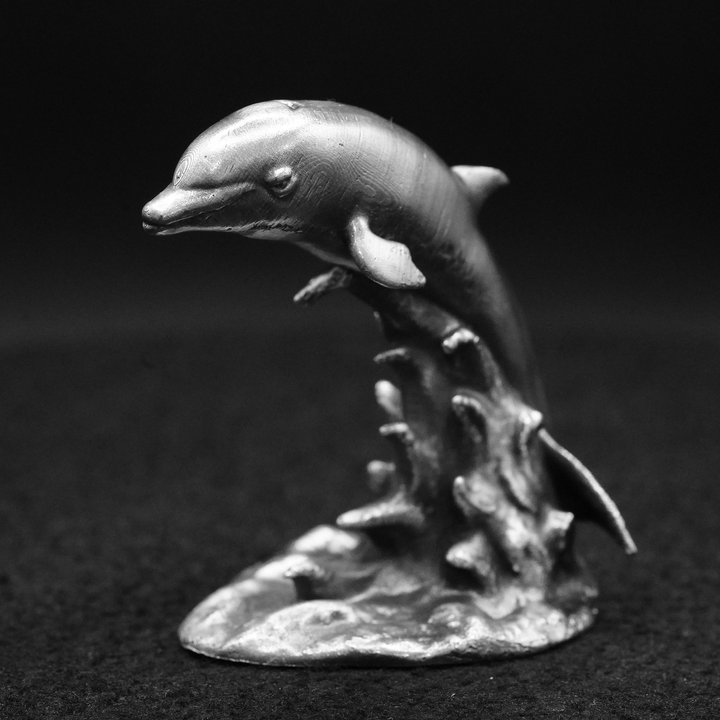 Dolphin V2 hand poured 999 silver statue collectible by Gold Spartan