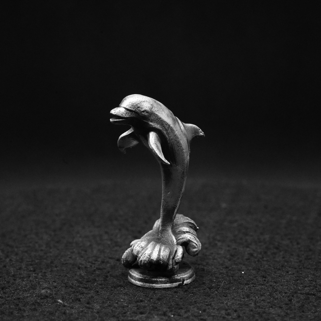 Dolphin hand poured 999 silver statue collectible by Gold Spartan