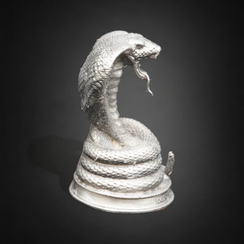 Don't Tread On Me Series 1 V2 (Cobra) hand-poured 999+ silver statue by Gold Spartan