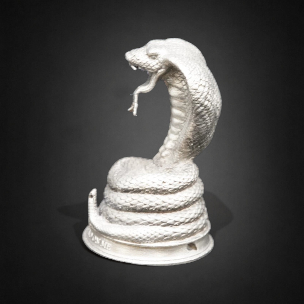 Don't Tread On Me Series 1 V2 (Cobra) hand-poured 999+ silver statue by Gold Spartan