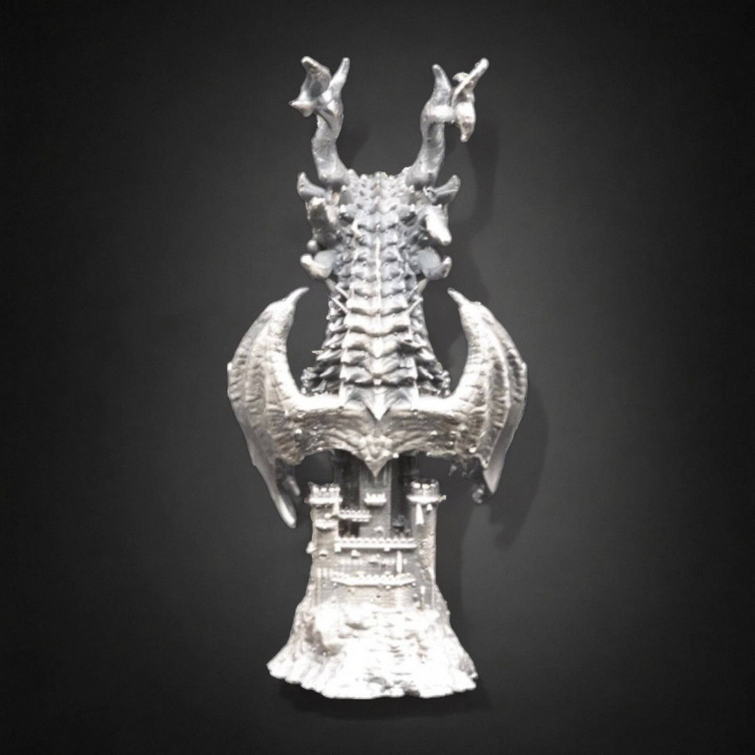 Dragon Castle hand poured 999 silver statue collectible by Gold Spartan