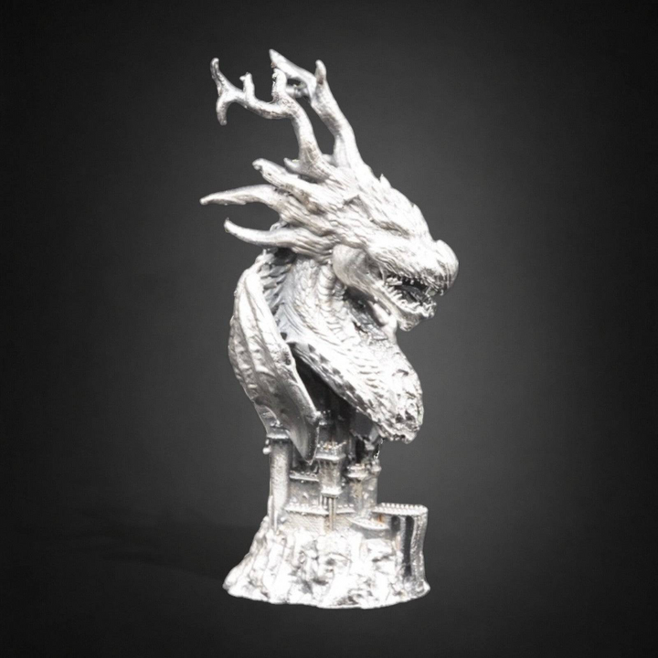 Dragon Castle hand poured 999 silver statue collectible by Gold Spartan