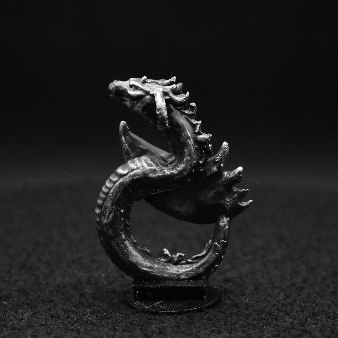 Dragon Pendant hand poured 999 silver statue collectible by Gold Spartan