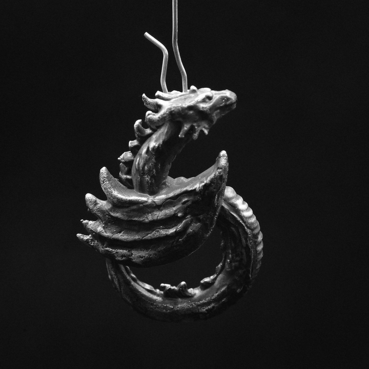 Dragon Pendant hand poured 999 silver statue collectible by Gold Spartan