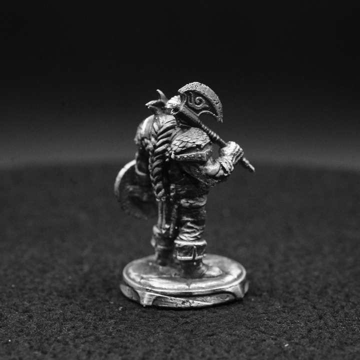 Dwarf Warrior hand poured 999 silver statue collectible by Gold Spartan