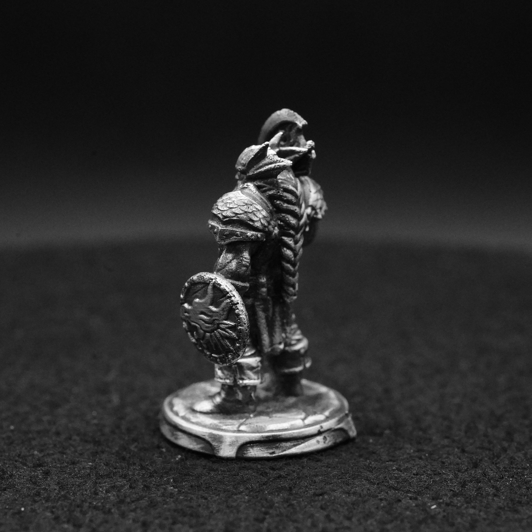 Dwarf Warrior hand poured 999 silver statue collectible by Gold Spartan