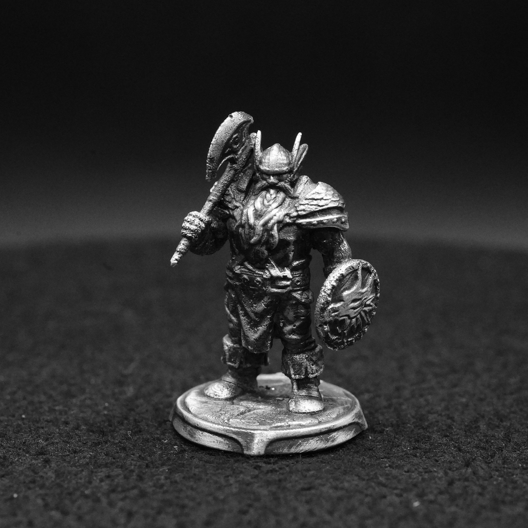 Dwarf Warrior hand poured 999 silver statue collectible by Gold Spartan