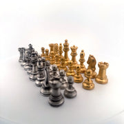 Chess Set hand-poured 999+ silver statue by Gold Spartan