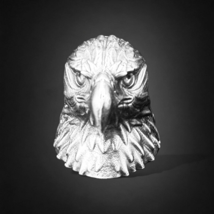 Eagle Bust hand poured 999 silver statue collectible by Gold Spartan