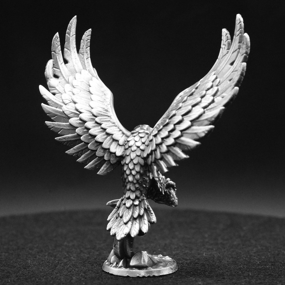 Eagle hand poured 999 silver statue collectible by Gold Spartan