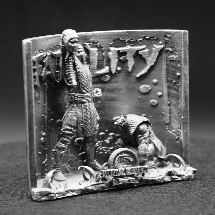 Fatality hand poured 999 silver statue collectible by Gold Spartan