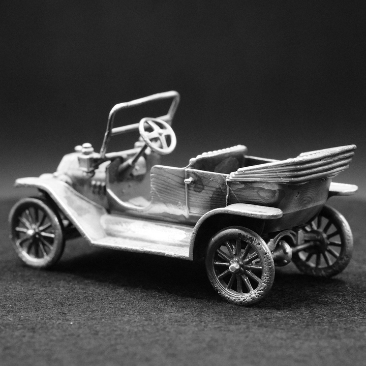 Ford Model T hand poured 999 silver statue collectible by Gold Spartan