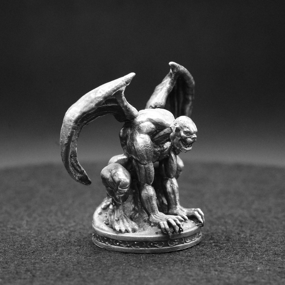 Gargoyle hand-poured 999+ silver statue by Gold Spartan