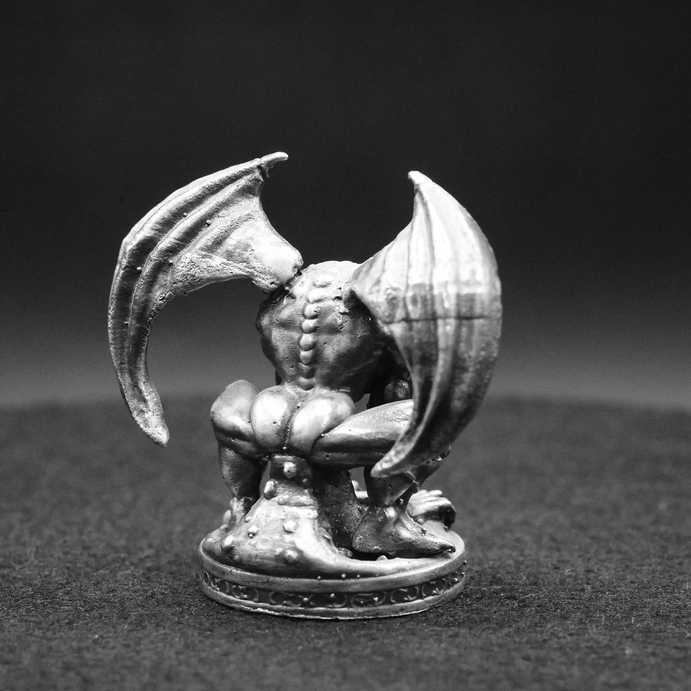 Gargoyle hand-poured 999+ silver statue by Gold Spartan
