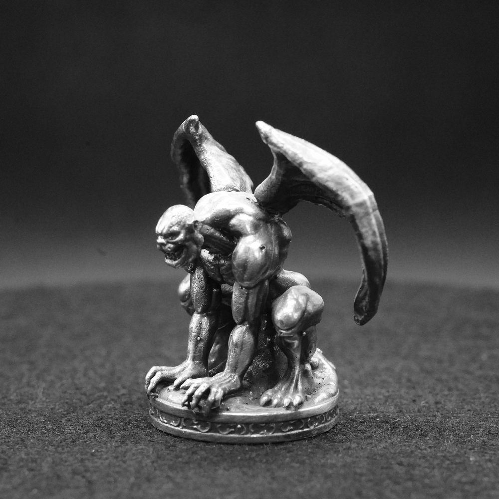 Gargoyle hand-poured 999+ silver statue by Gold Spartan