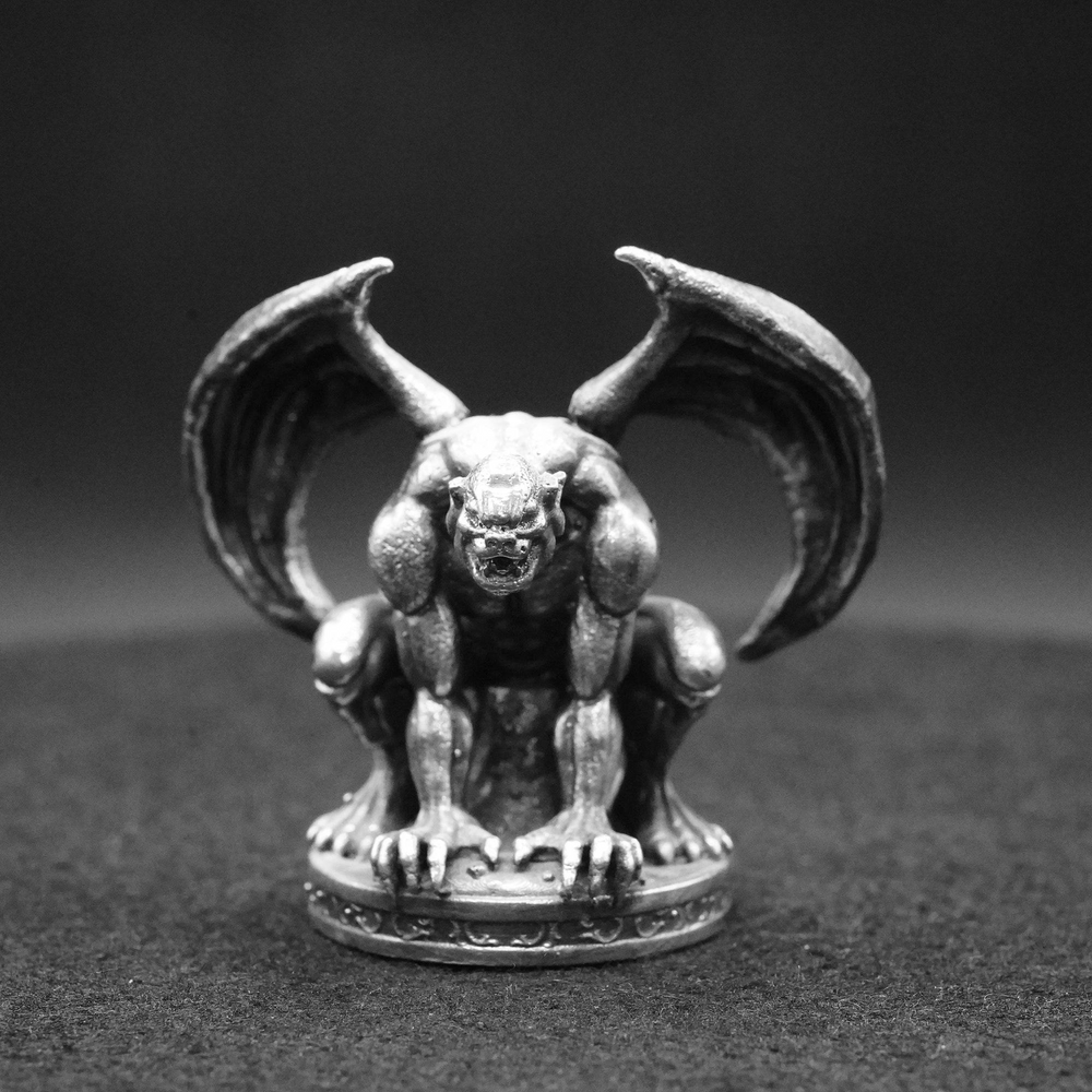 Gargoyle hand-poured 999+ silver statue by Gold Spartan